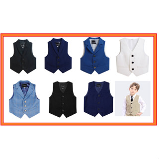 Áo ghile bé trai cao cấp TQB083 TQB084 TQB085 TQB122 cho bé đi tiệc gồm 1 chi tiết (áo ghile) tặng kèm nơ