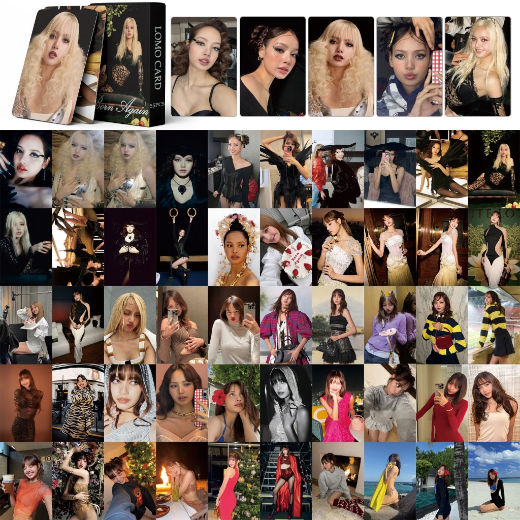 Set 55 lomo card BLACKPINK LISA - Born Again 2025