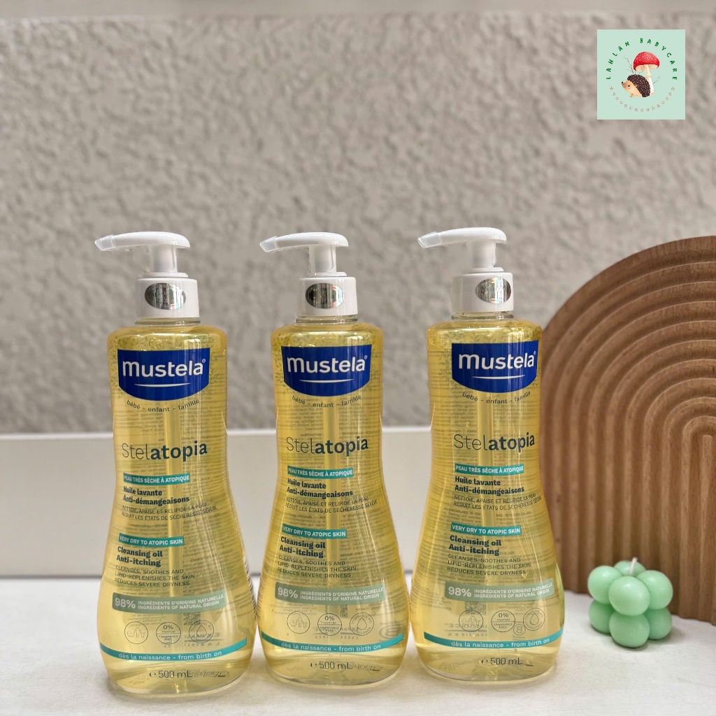 [ THLL ] DẦU TẮM GỘI , KEM DƯỠNG MUSTELA STELATOPIA DÀNH CHO DA CHÀM