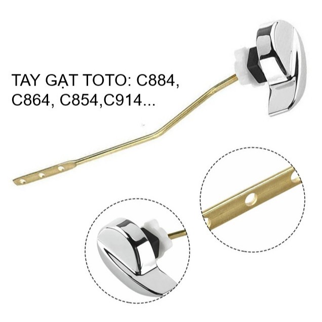 Cần Gạt Hông, Tay Gạt Bồn Cầu Lắp Thay Thế Cho Toto: C884, C864, C854, C914