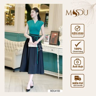 Váy Mango Hàn MDU4100 Thiết Kế Xếp Li Ngực,Chiết Eo Bắt Mắt Từ MDU K31-D3-1