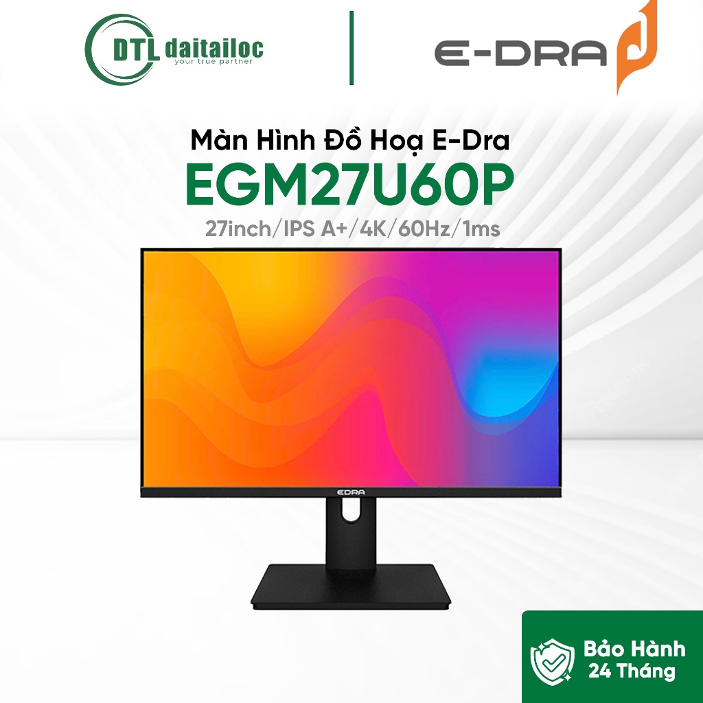 Màn hình đồ hoạ EDRA EGM27U60P 27 inch 4K UHD IPS 60Hz 1ms | Chính Hãng | Bảo hành 24 tháng