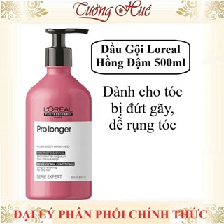 Dầu Gội Giảm Đứt Gãy, Chắc Khỏe Tóc Loreal Serie Expert Pro Longer Shampoo - Hồng Đậm - 500ml