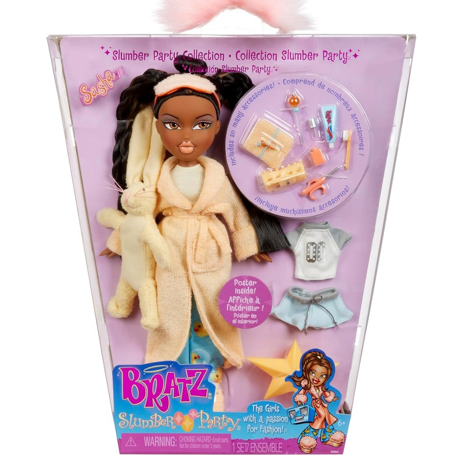Đồ chơi búp bê Bratz Slumber Party Doll Sasha dành cho các bé từ 6 tuổi
