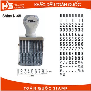 Dấu số xoay tay chấm mực Shiny N-48