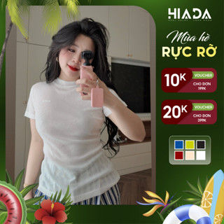 Áo thun sương nữ mỏng cổ cao co giãn 4 chiều mềm mại ôm Body [HIADA 22]