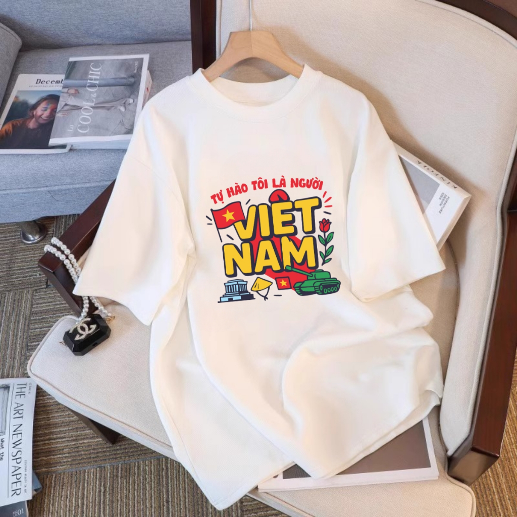 Áo Việt Nam nhiều mẫu - Áo phông nữ form rộng cờ đỏ sao vàng Việt nam LOZA G0305
