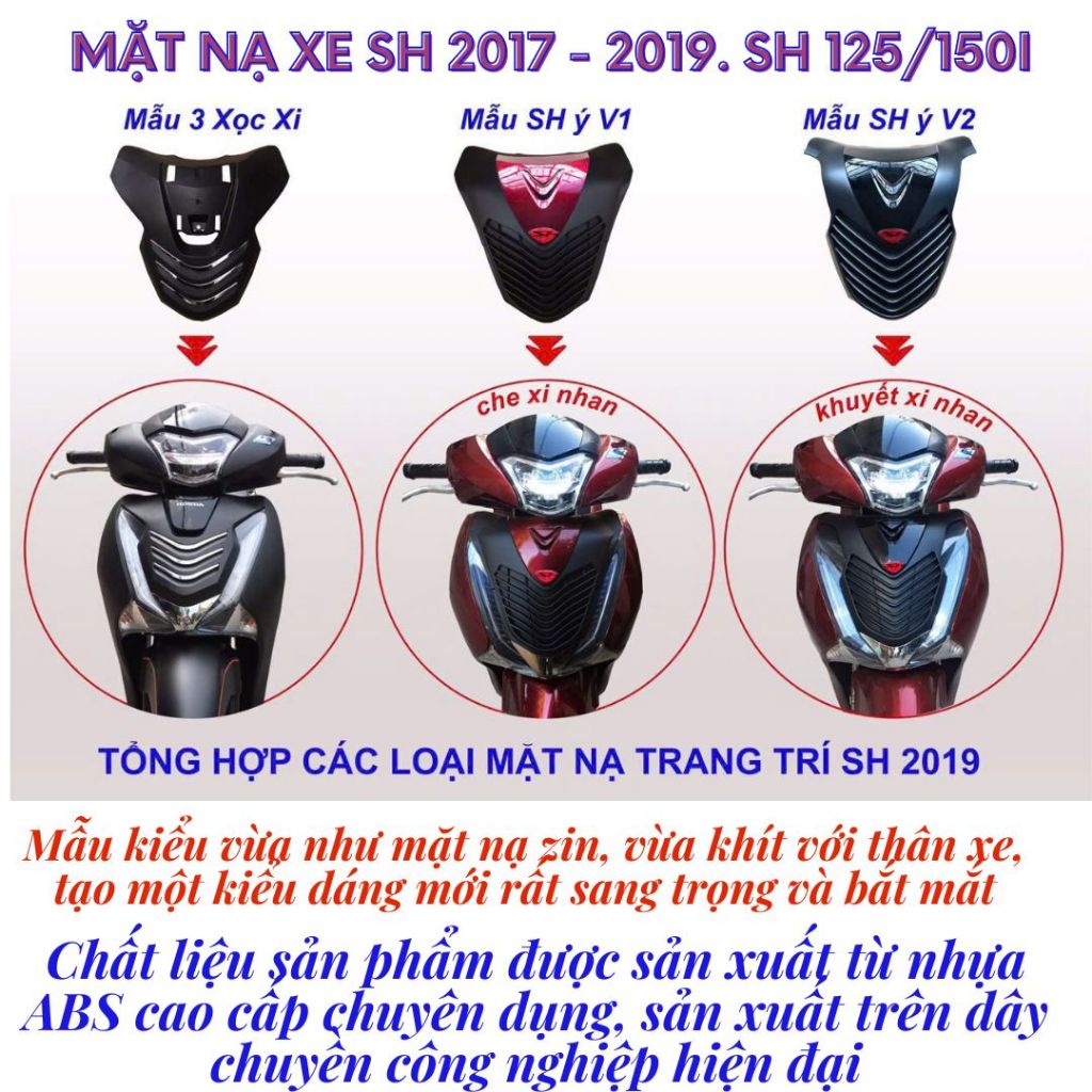 [Sh 2017 - 2019] Mặt Nạ Độ Cho Honda Sh Việt Nam 2017 Sh 2018 Sh 2019 Nhiều Mẫu- Hàng Chuẩn Như Hình
