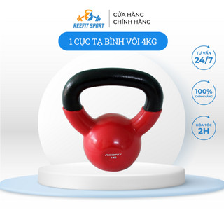 Tạ Bình Vôi Reefit Sport ,Tạ Ấm Đúc Nguyên Khối 4kg- Kettlebell Tập,Squat,Swing,Cardio ( Chuẩn KG )