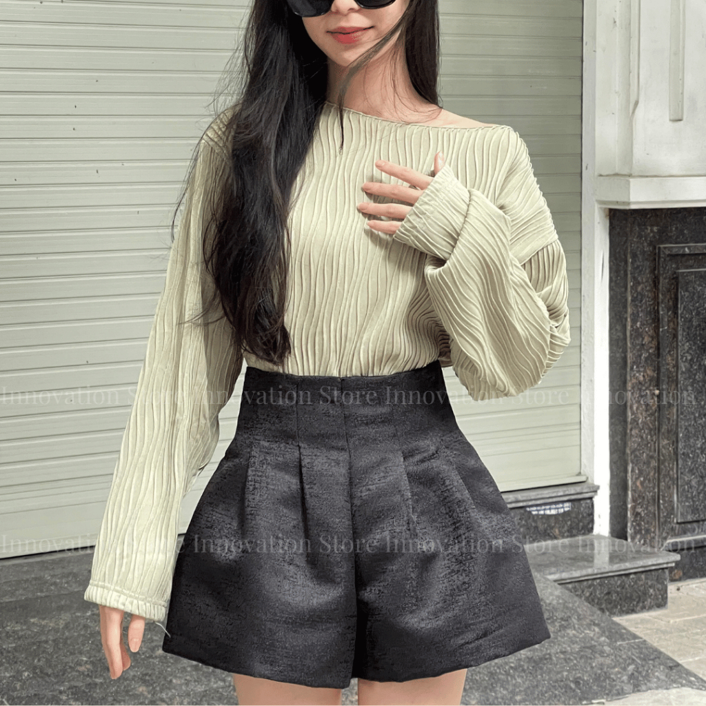 Quần Short Tafta Xòe Phồng 2 Lớp BIG SIZE Cạp Siêu Cao, Sooc Nữ Ngắn Vải Tafta xước Giãn Chuẩn Form 8855 | BigBuy360 - bigbuy360.vn