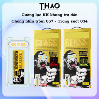 Kính cường lực KK trong suốt và chống nhìn trộm dành cho iP, che màn loa nano, hạn chế va đập