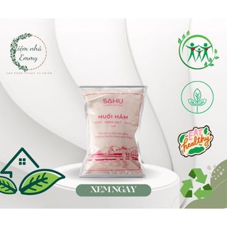Muối hầm SAHU gói 750g nung bằng nồi đất sét và than củi dưỡng sinh d.ương h.óa c.ơ th.ể làng nghề muối truyền thống QN