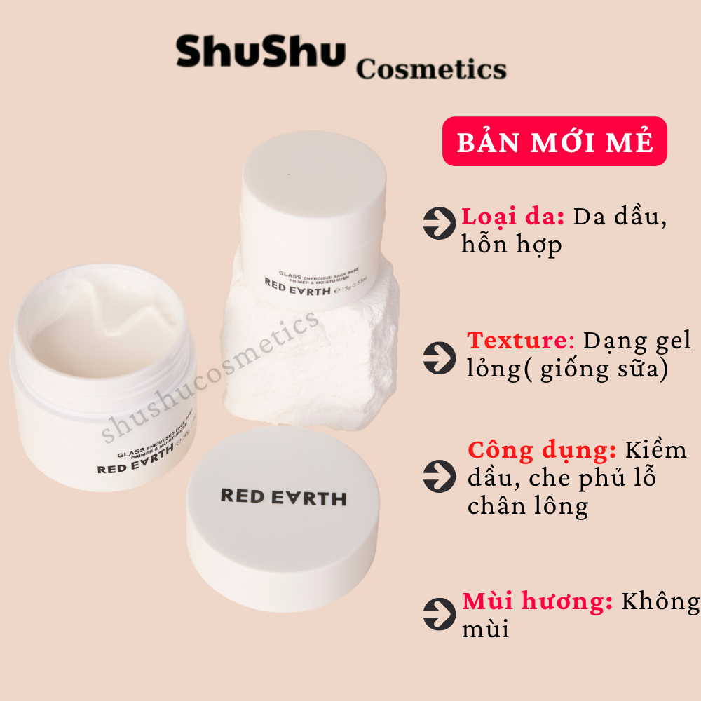 Kem Lót Red Earth V10  Kem Lót Trang Điểm Dưỡng Ẩm Che Phủ Lỗ Chân Lông SHUSHU COSMETICS