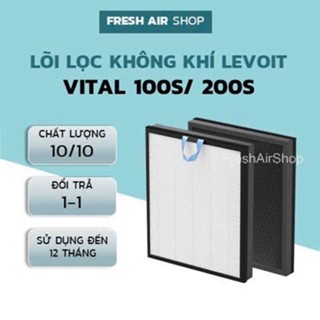 Màng Lọc Levoit, Lõi Lọc Không Khí cho máy Levoit Vital 100S, Vital 200S, bộ lọc hepa than hoạt tính lọc bụi, khử mùi