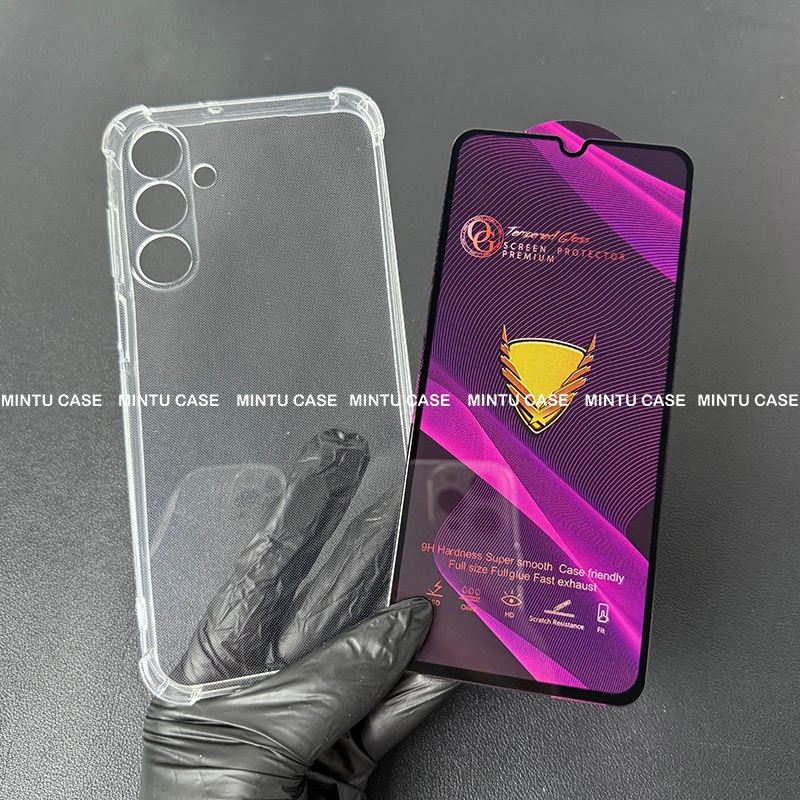 Ốp lưng và cường lực Samsung Galaxy A26 5G - Loại trong suốt chống sốc TSCS