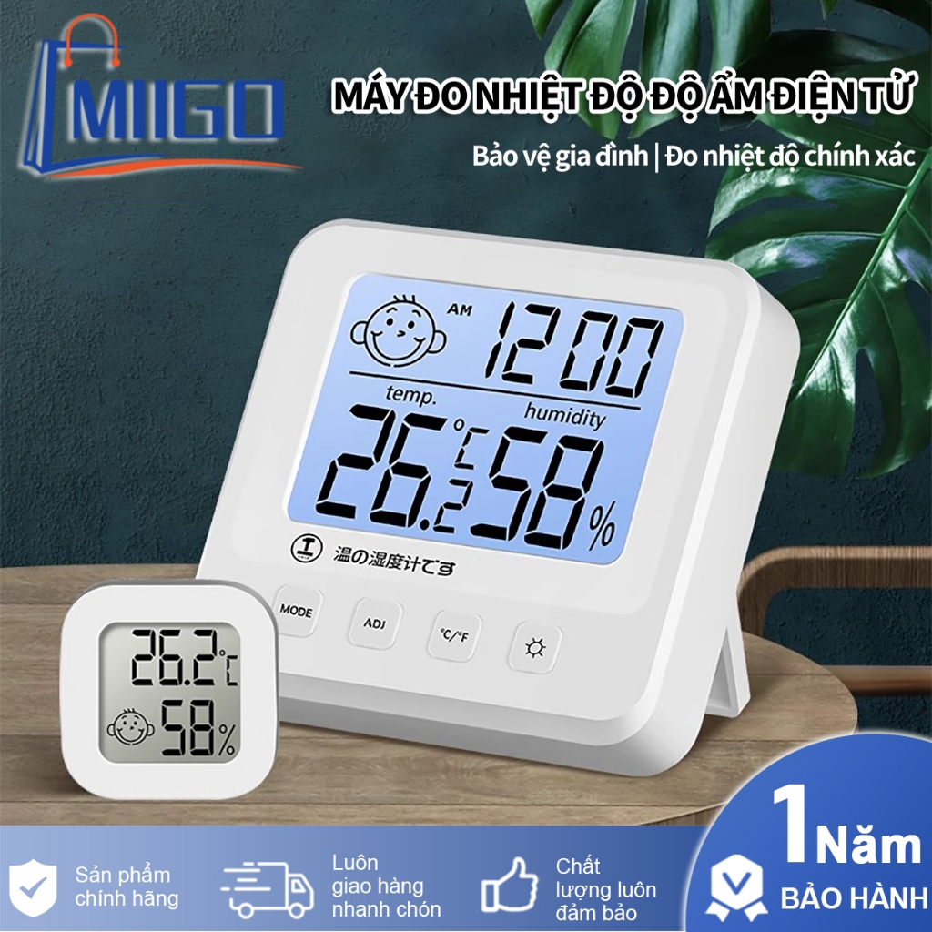 Máy đo nhiệt độ độ ẩm điện tử, Nhiệt kế phòng, đo độ ẩm điện tử cho bé chính xác