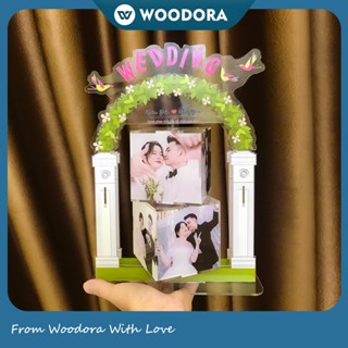 Khung Ảnh Gỗ Xoay 360° - Hộp Ảnh Xoay In Theo Yêu Cầu, Lưu Giữ Kỷ Niệm Sinh Nhật, Đám Cưới (8 Ảnh)