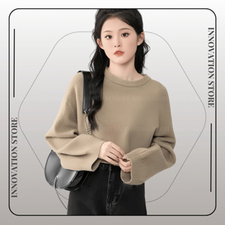 Áo len INNO Croptop Lông Mịn Cổ Tròn TA-2833