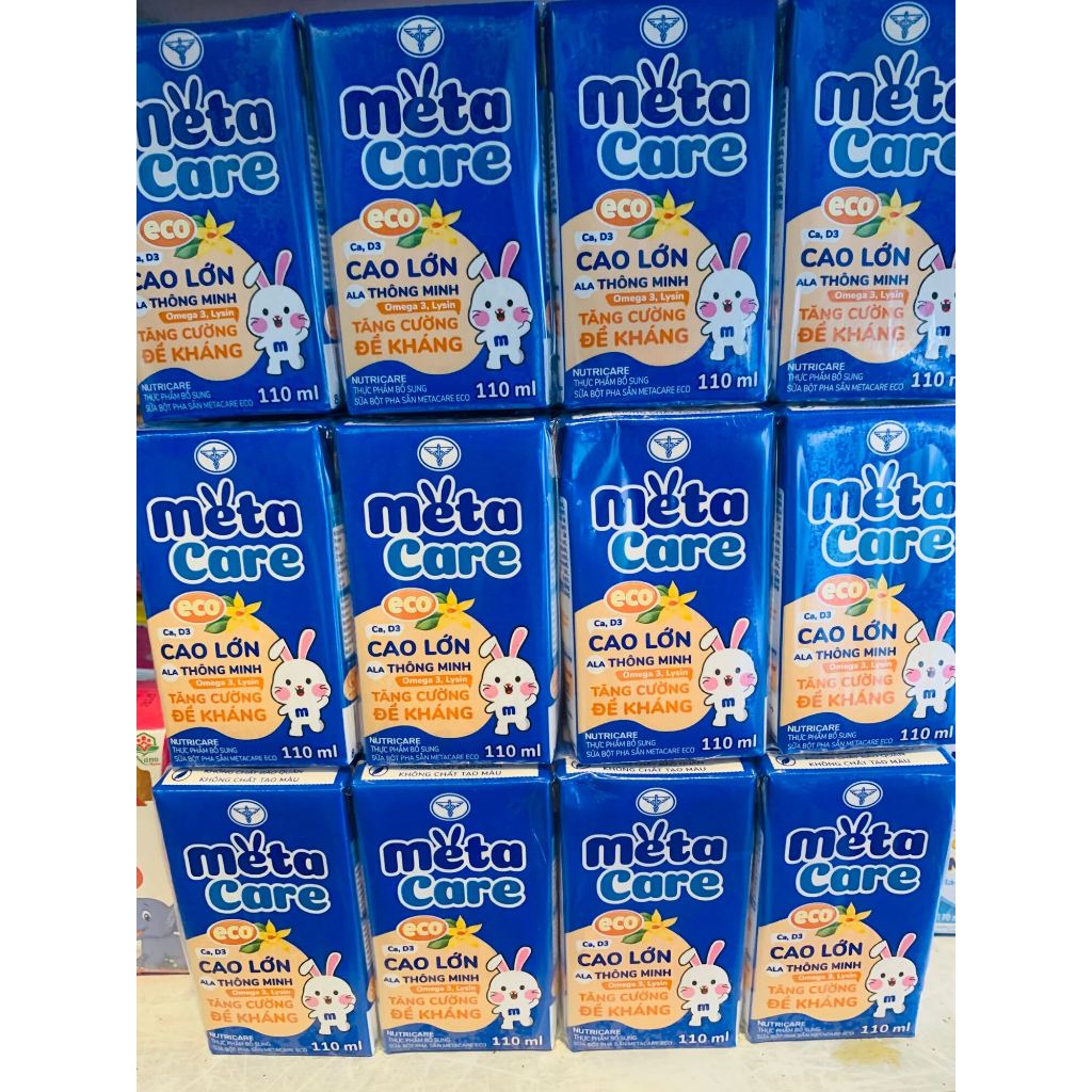 [Date xa] Lốc 4 hộp Metacare Eco xanh 110ml
