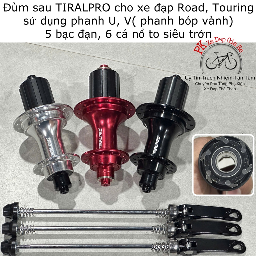 Lẻ đùm sau xe đạp sử dụng phanh vành cối nổ to siêu trớn, Moayo nhôm xe đạp 20-24-28-32 lỗ, Đùm Sau 