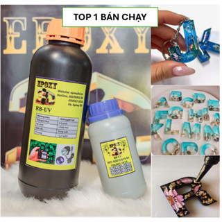 Keo nhựa UV cứng Pha lê trong suốt Xử lý tia cực tím bằng nhựa Epoxy Làm đồ trang sức.
