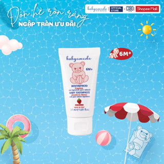 Kem đánh răng cho bé Babycoccole trẻ em nuốt được từ 6M+ hương dâu 30ml
