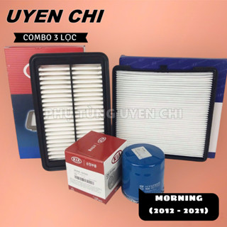 [Combo Morning](2012 - 2021) Lọc gió động cơ - Lọc gió điều hòa (máy lạnh) - Lọc nhớt xe Kia Morning