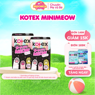 Băng vệ sinh Kotex Mini Meow - Siêu mềm mỏng cánh, 24cm 8 miếng - Mochishop _Mochica