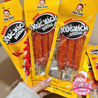 (Combo 10 gói) Snack hình xúc xích nướng cay cay, combo ăn vặt