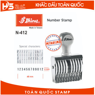Dấu số xoay tay chấm mực Shiny N-412