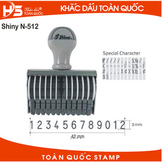 Dấu số xoay tay chấm mực Shiny N-512