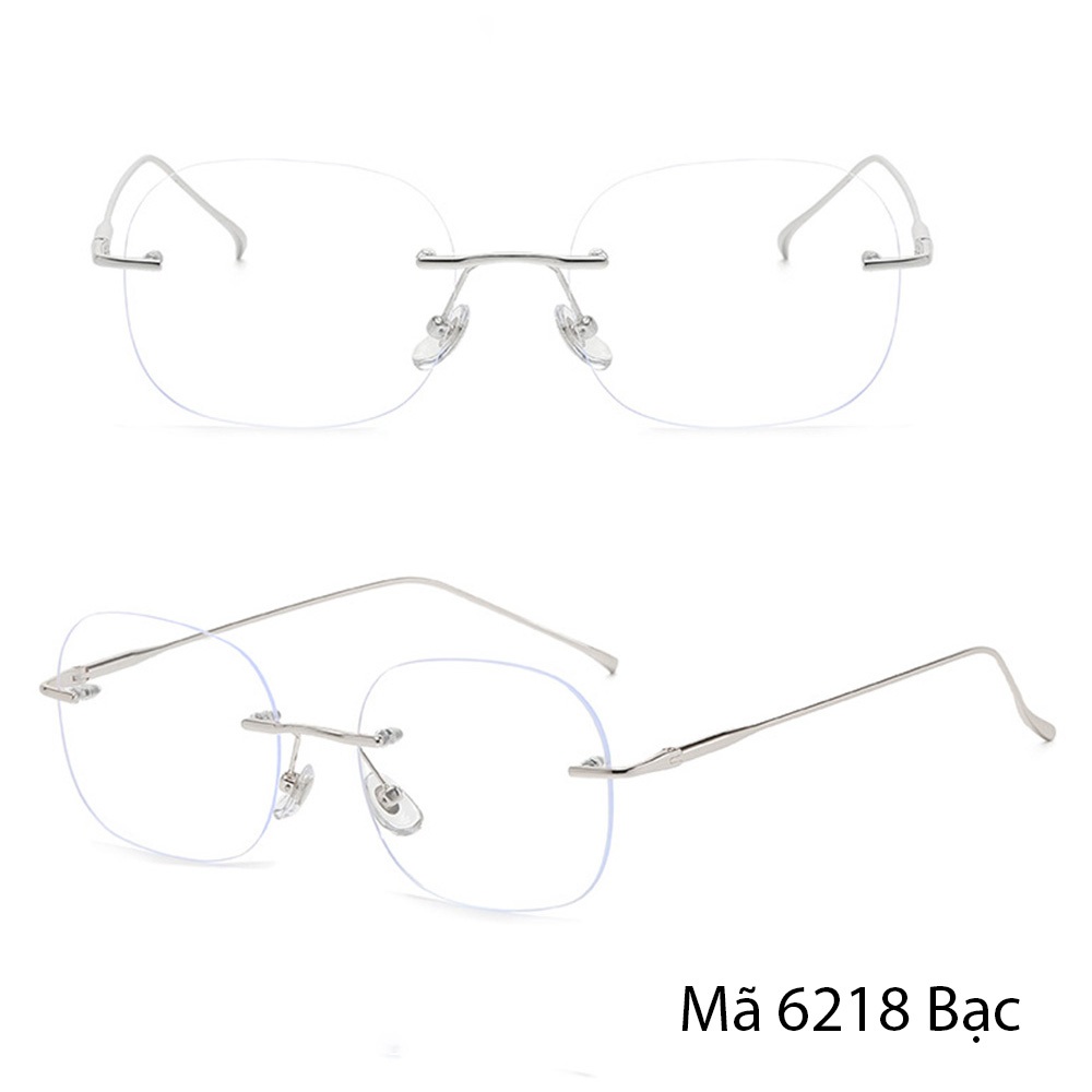 Mắt kính cận không viền có độ sẵn 0 - 6 độ 7K6218. Tròng giả cận 0 độ chống tia UV, ánh sáng xanh