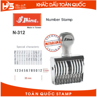 Dấu số xoay tay chấm mực Shiny N-312