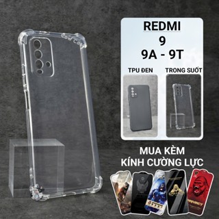 Ốp lưng Redmi 9a, 9t, Redmi 9 Cowcase trơn màu đen | Ốp điện thoại Xiaomi dẻo  bảo vệ camera đt toàn diện