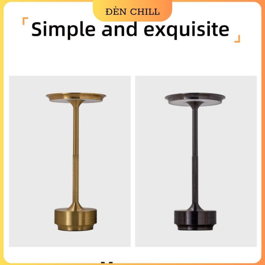 Đèn chill đèn bàn trang trí LED sạc USB quán bar nhà hàng quán cafe chạm vào ánh sáng sang trọng đèn