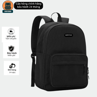 Ba lô học sinh phong cách retro màu trơn đa năng cho học sinh trung học ,sinh viên VAV06