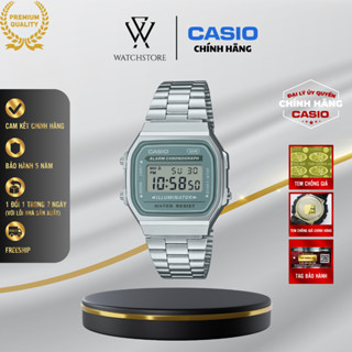 Đồng Hồ Điện Tử Nam Casio WATCHSTORE A168WA-3AYDF  Thiết Kế Mặt Kính Vuông Nhựa 36mm, Dây Đeo Kim Loại Chắc Chắn