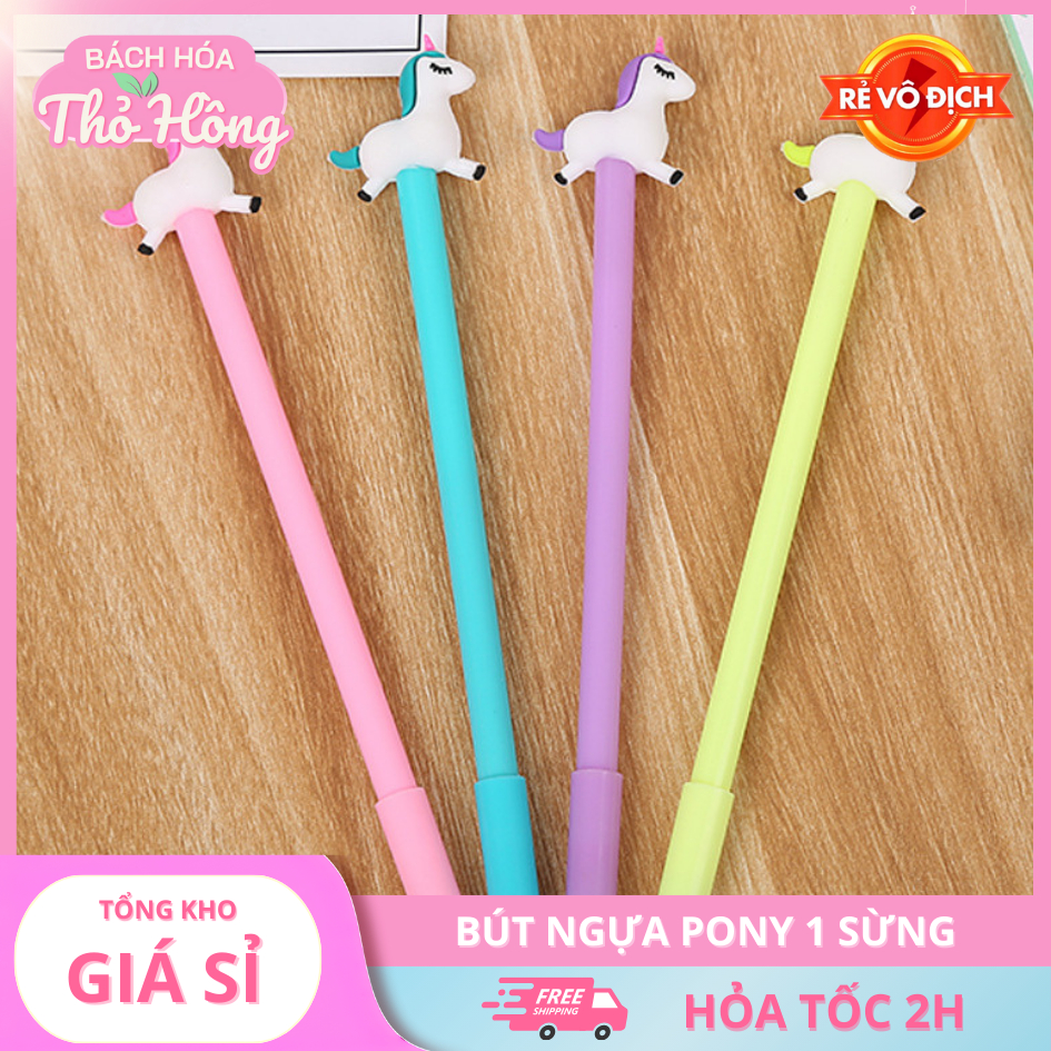 3 Bút Nước Mực Đen Ngựa Pony 1 Sừng