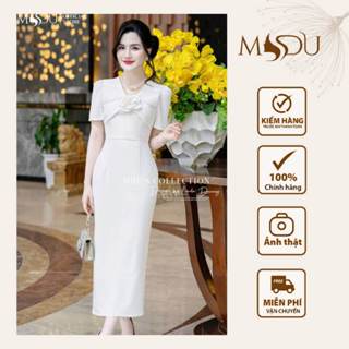 Váy Mango Ý MDU4702 Thiết Kế Ôm Sát Tôn Dáng Với Điểm Nhấn Hoa Vải Tinh Tế Ở Ngực Từ MDU