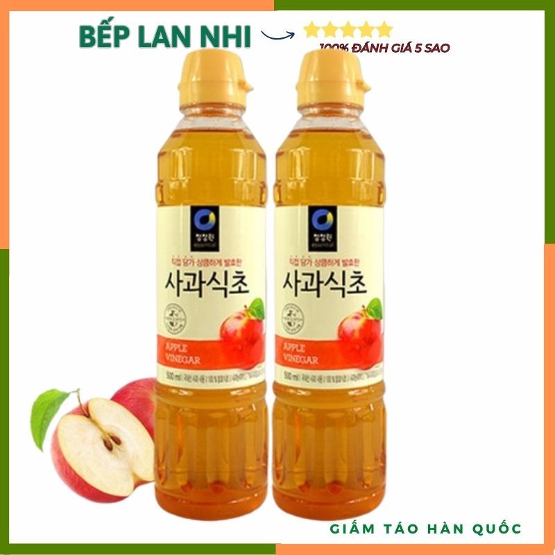 Giấm Táo Hữu Cơ Hàn Quốc DAESANG 500ml [ Hàn Quốc Chính Hãng]