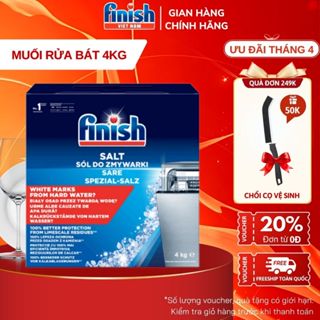Muối rửa bát Finish 4kg nhập khẩu Đức, muối rửa chén dành cho máy rửa bát làm mềm nước chống cặn vôi
