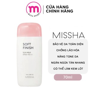 Kem chống nắng Missha Soft Finish Sun Milk 70ml
