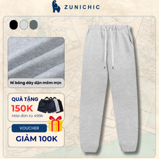 Quần Jogger Nam Nữ Trơn Basic Phong Cách Thể Dục Thể Thao Năng Động Cá Tính Unisex Màu Xám QDN960 Unichic