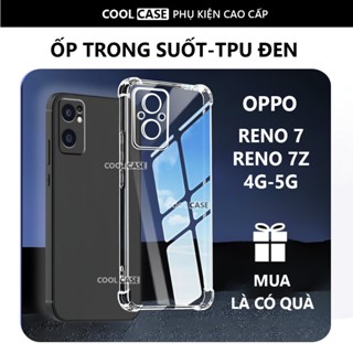 Ốp lưng OPPO RENO 7 /7Z 4G/5G chống sốc, trong suốt, silicon, bảo vệ camera-Cool Case