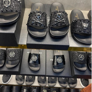 Dép Nam Philip Logo Đầu Lâu [Ful hộp] - Đẳng Cấp BOY PHỐ Dép Nam PP Mẫu Mới Nhất 2025