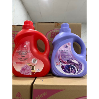 (Combo 2 can) Nước Giặt Xả cao cấp BaLiogo hương hoa Tulip, Hoa oải hương can 2L. an toàn cho da
