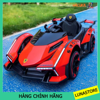  Xe ô tô điện trẻ em Xe đua Lamborghini cho bé 9588 có nhạc đèn với 2 chế độ tự lái và điều khiển từ xa 