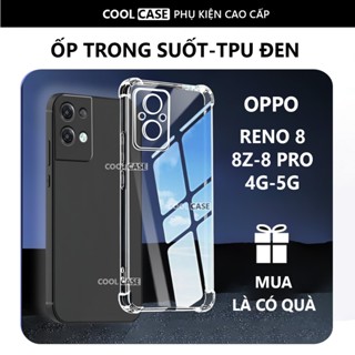 Ốp lưng OPPO RENO 8/ 8Z /8T 4G/5G chống sốc, trong suốt, silicon, bảo vệ camera-Cool Case