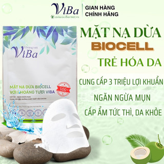  Mặt Nạ Dừa Khoáng VIBA Biocell Mặt Nạ Dừa Tươi Lên Men Tự Nhiên Viba Mặt Nạ Dưỡng Da Cấp Ẩm Ngừa Mụn Mờ Thâm Hiệu Qủa 