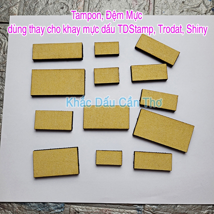 Tampon dùng thay cho khay mực dấu TDStamp, Trodat, Shiny, mực thấm mịn